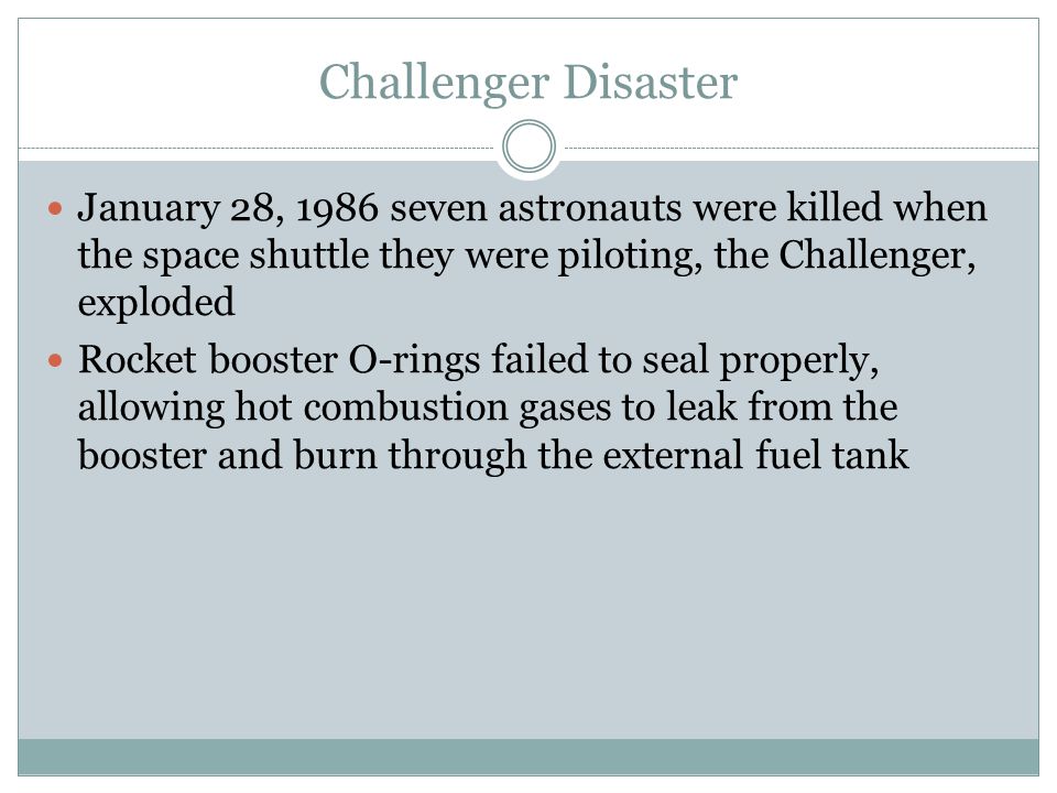 Sample Essay on Space Shuttle Challenger
